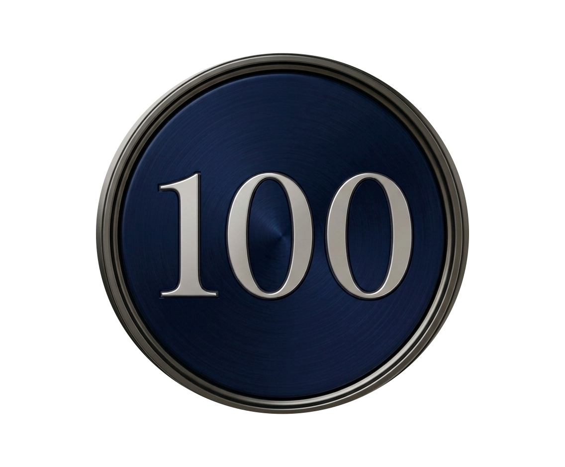 100 points milestone badge