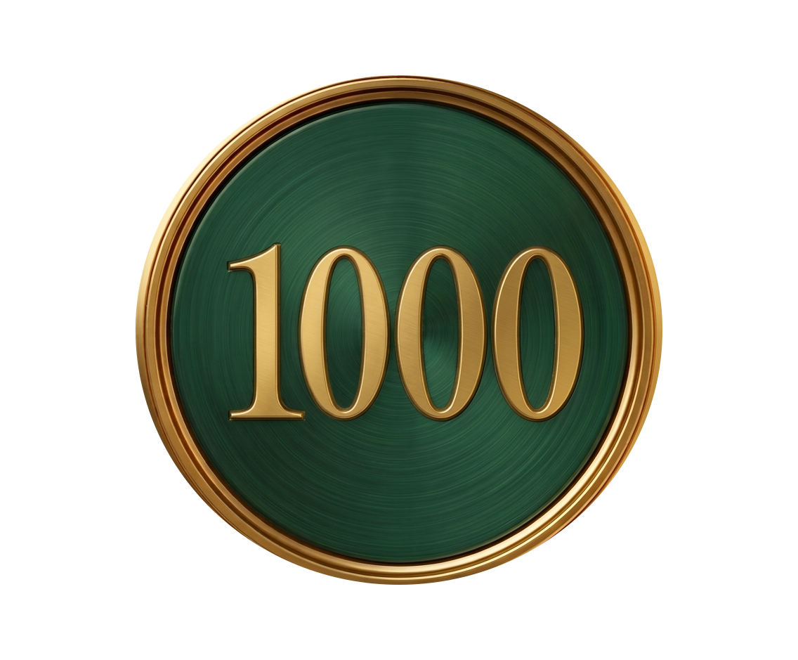 1000 points milestone badge